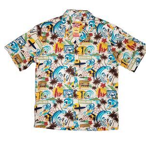 New! Pacific Legend Mens‎ Endless Summer Hawaiian Aloha Shirt Mens Large Surfing